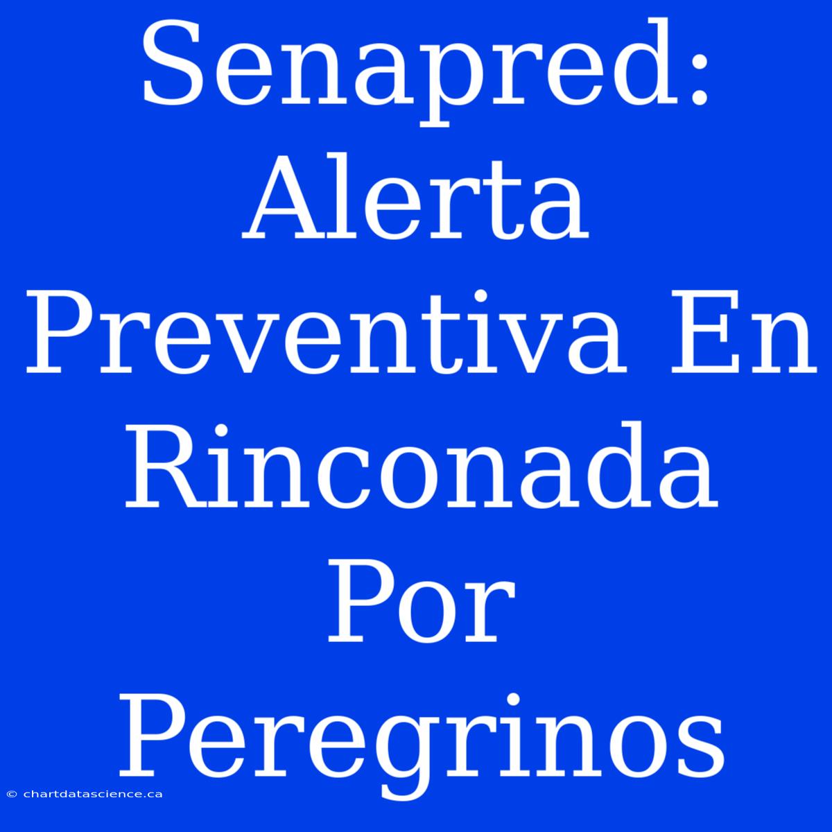 Senapred: Alerta Preventiva En Rinconada Por Peregrinos