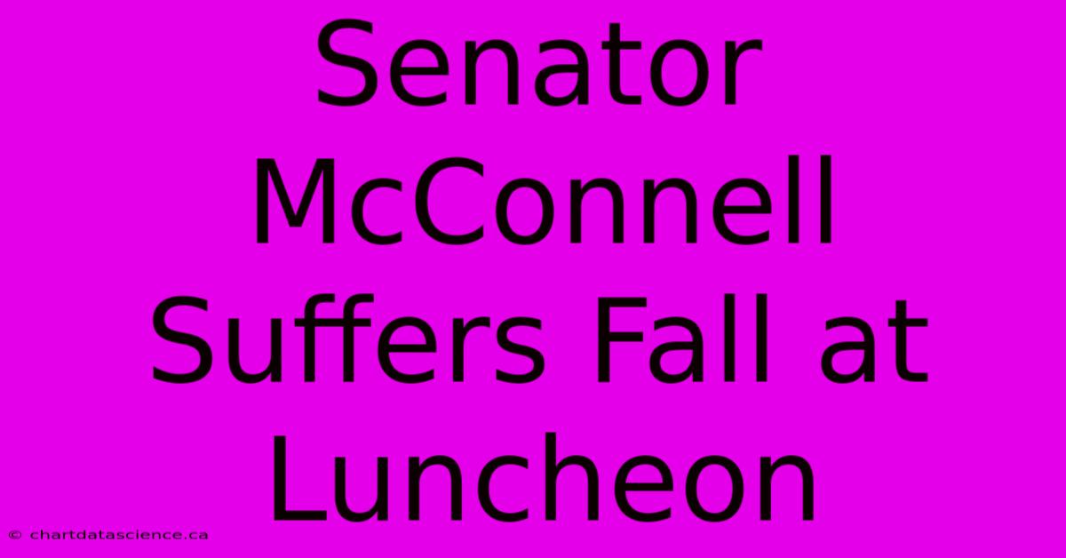 Senator McConnell Suffers Fall At Luncheon