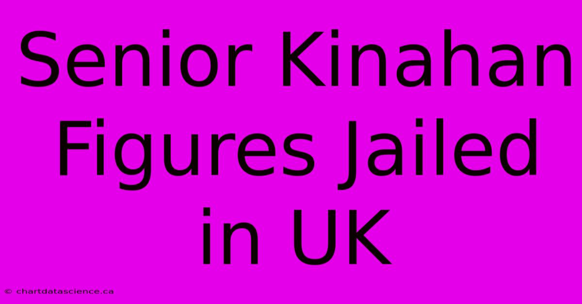 Senior Kinahan Figures Jailed In UK 