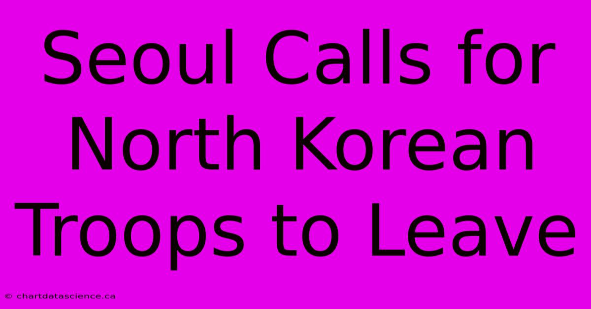 Seoul Calls For North Korean Troops To Leave