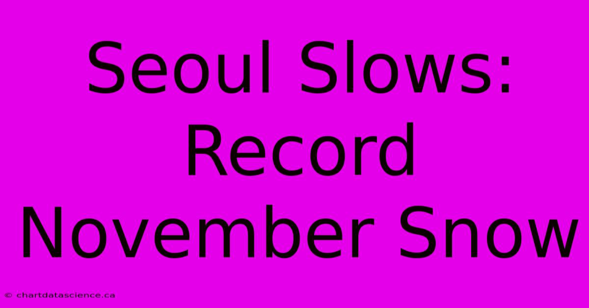 Seoul Slows: Record November Snow