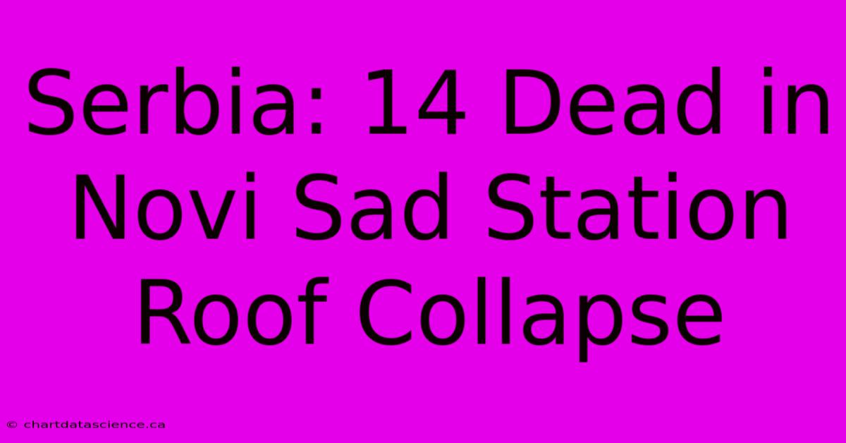 Serbia: 14 Dead In Novi Sad Station Roof Collapse