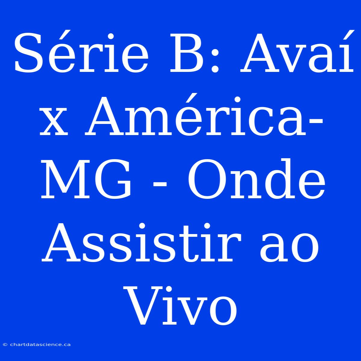 Série B: Avaí X América-MG - Onde Assistir Ao Vivo