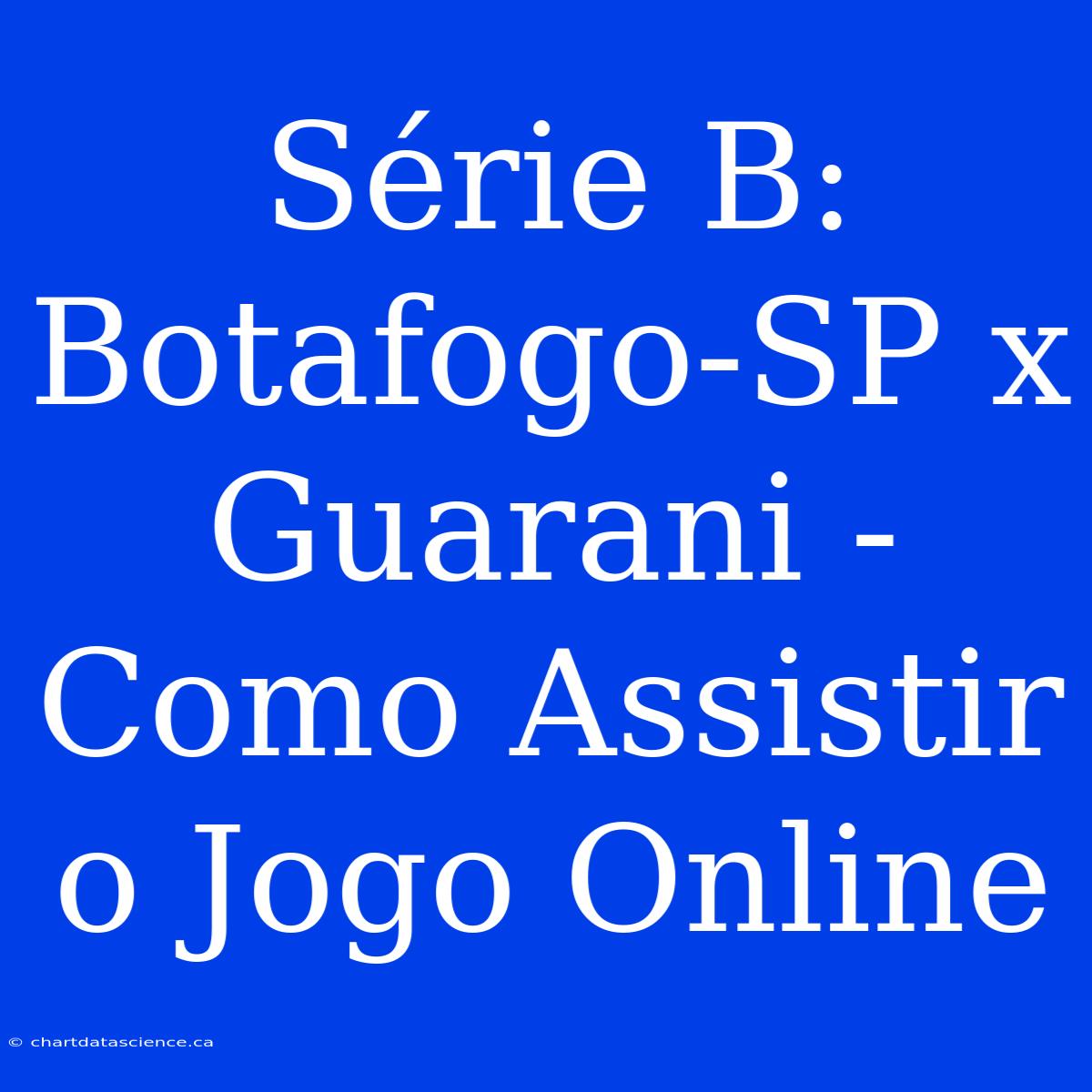 Série B: Botafogo-SP X Guarani - Como Assistir O Jogo Online