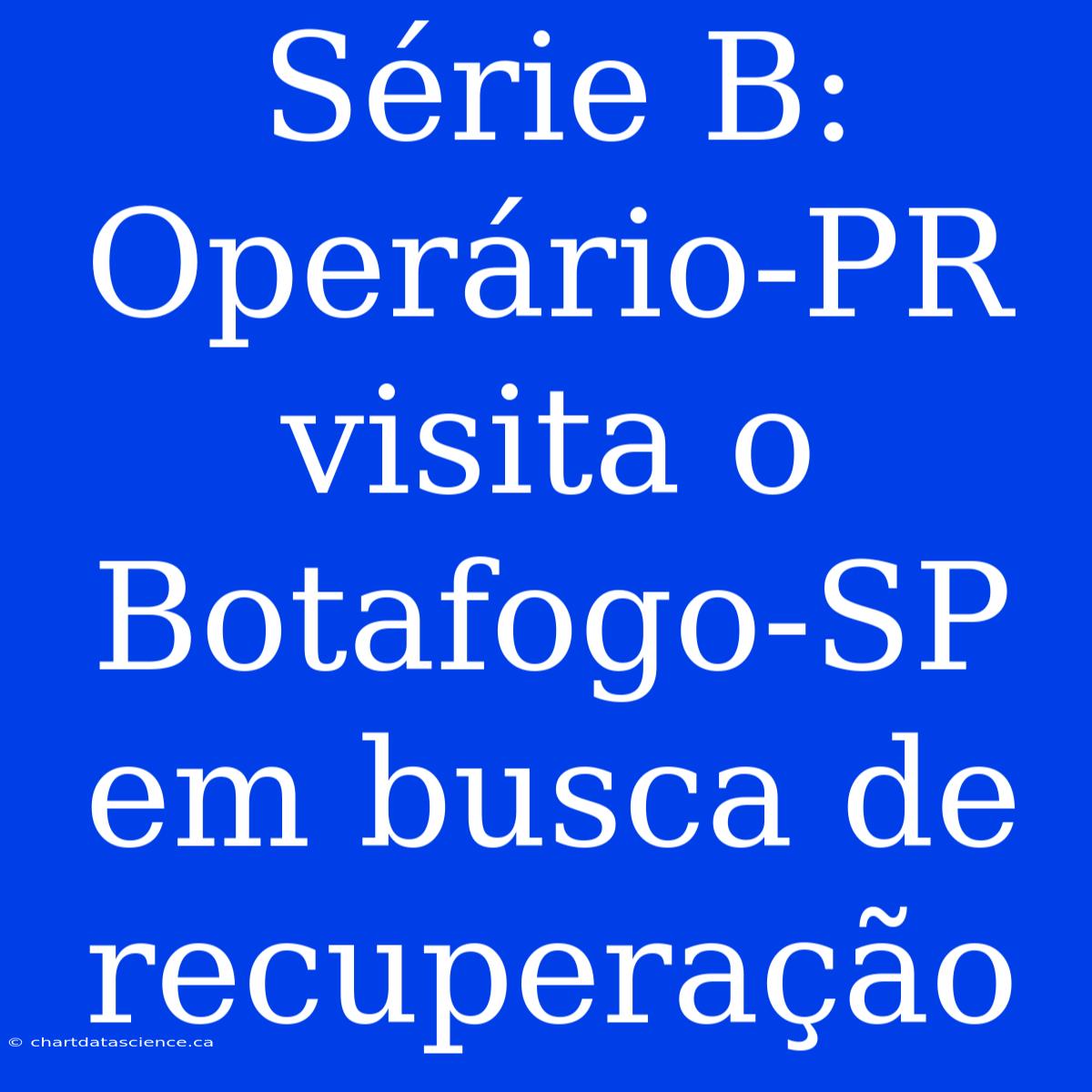 Série B: Operário-PR Visita O Botafogo-SP Em Busca De Recuperação