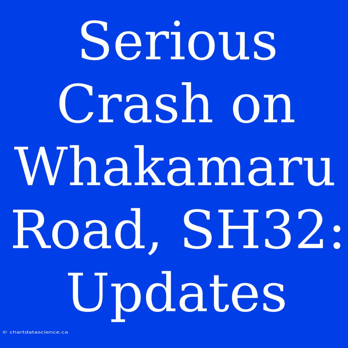 Serious Crash On Whakamaru Road, SH32: Updates