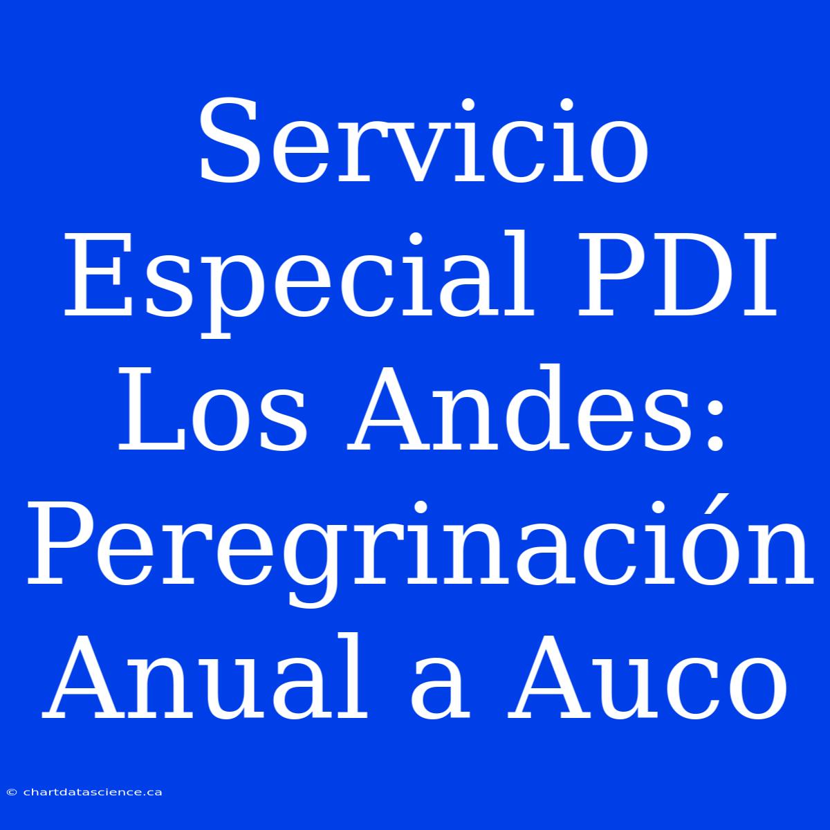 Servicio Especial PDI Los Andes: Peregrinación Anual A Auco