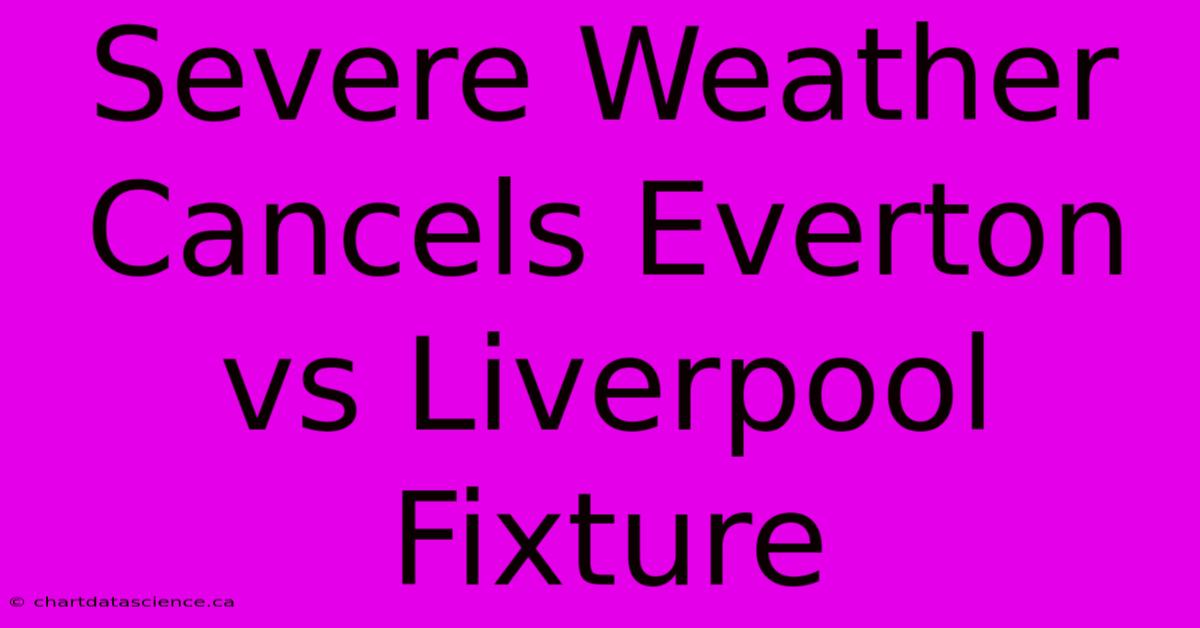 Severe Weather Cancels Everton Vs Liverpool Fixture