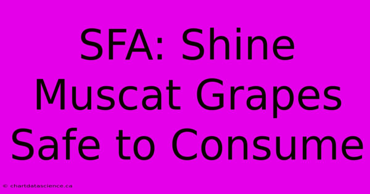 SFA: Shine Muscat Grapes Safe To Consume