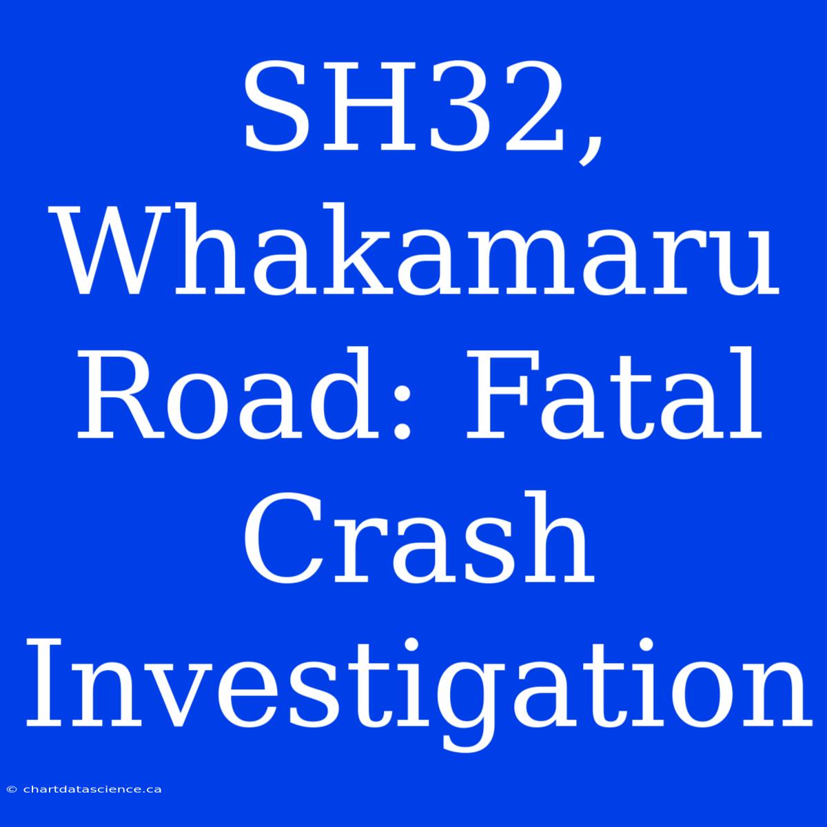 SH32, Whakamaru Road: Fatal Crash Investigation