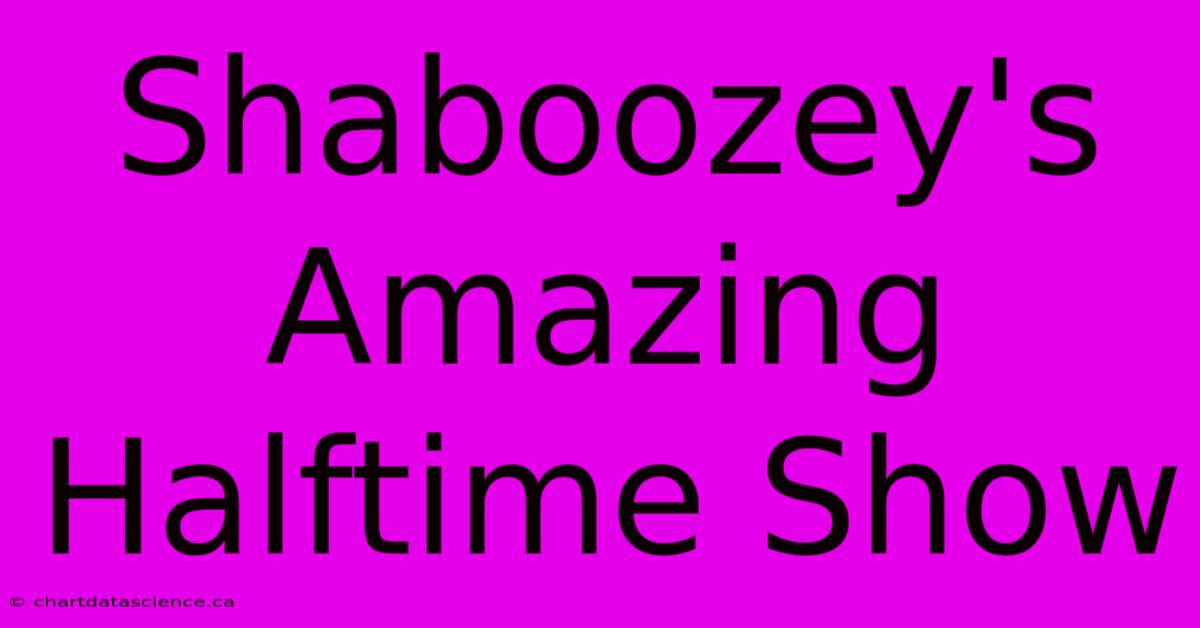 Shaboozey's Amazing Halftime Show