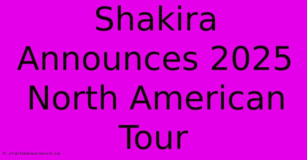 Shakira Announces 2025 North American Tour