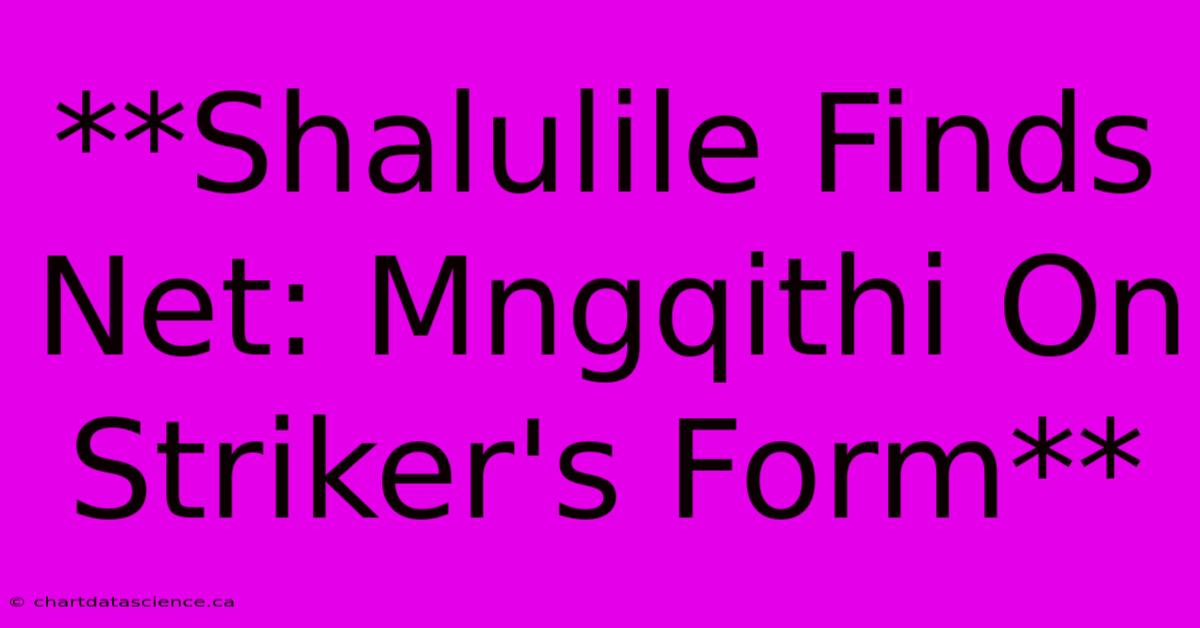 **Shalulile Finds Net: Mngqithi On Striker's Form** 