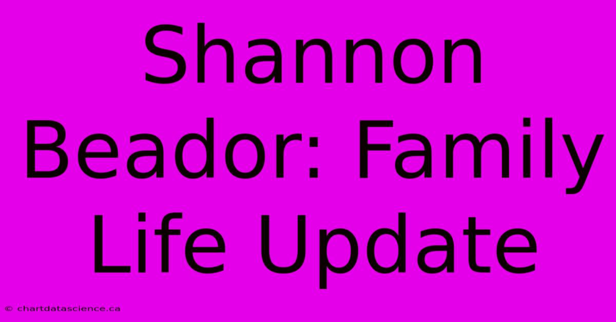 Shannon Beador: Family Life Update