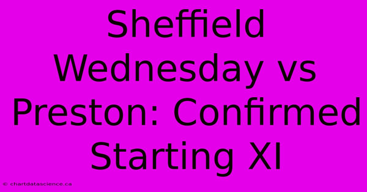 Sheffield Wednesday Vs Preston: Confirmed Starting XI