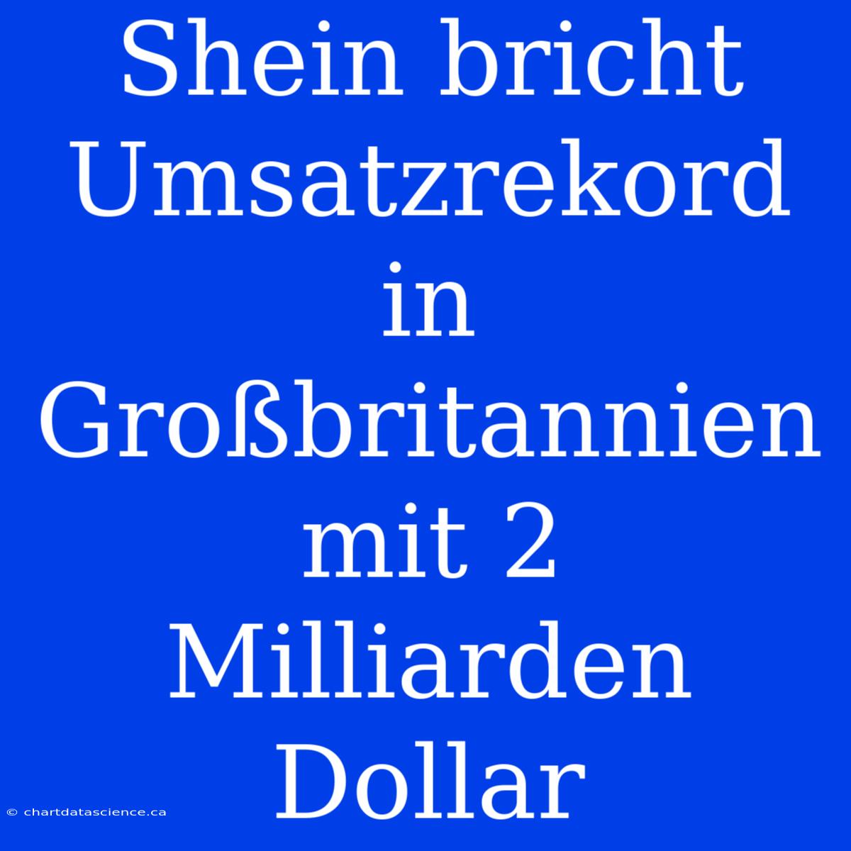 Shein Bricht Umsatzrekord In Großbritannien Mit 2 Milliarden Dollar