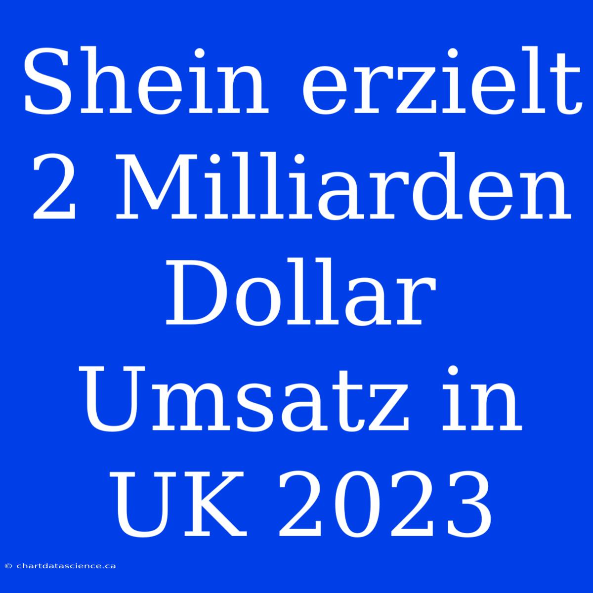 Shein Erzielt 2 Milliarden Dollar Umsatz In UK 2023