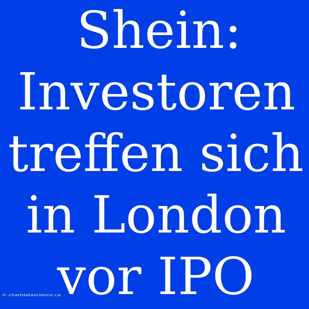 Shein: Investoren Treffen Sich In London Vor IPO