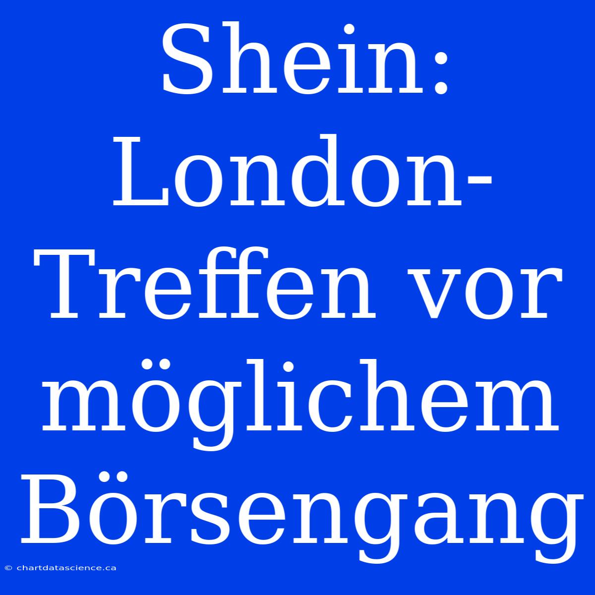 Shein: London-Treffen Vor Möglichem Börsengang