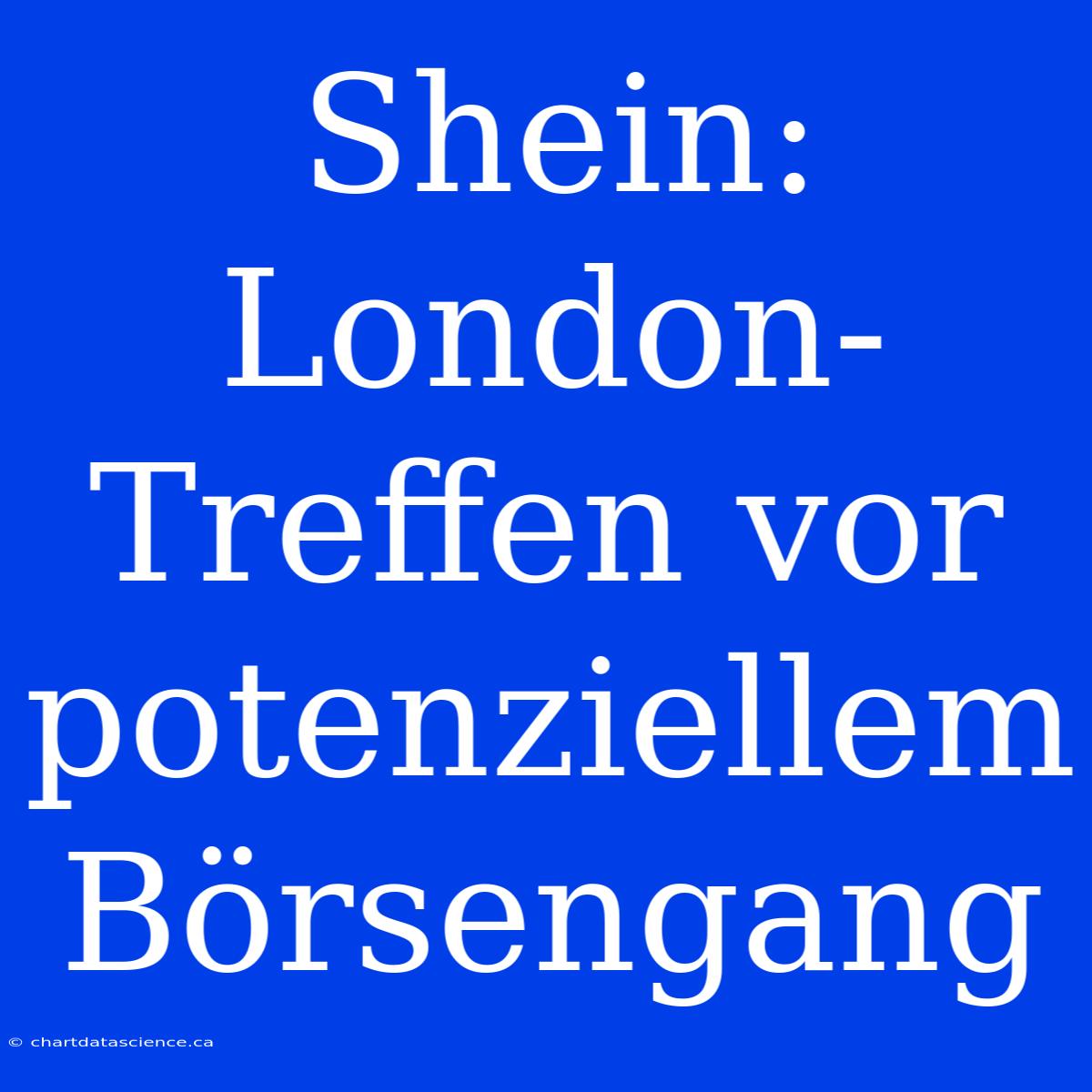 Shein: London-Treffen Vor Potenziellem Börsengang