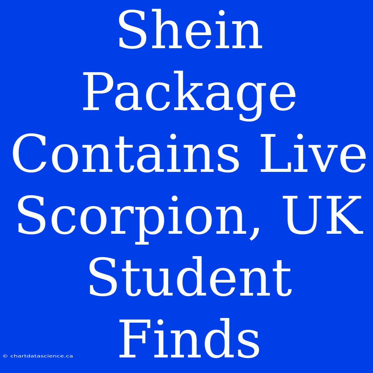 Shein Package Contains Live Scorpion, UK Student Finds