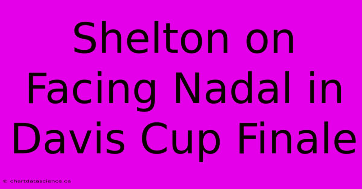 Shelton On Facing Nadal In Davis Cup Finale