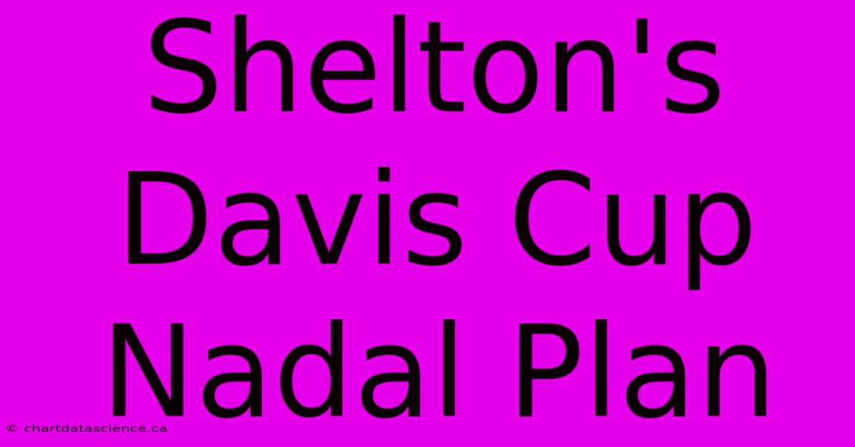 Shelton's Davis Cup Nadal Plan