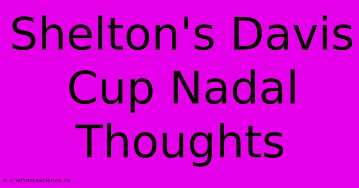 Shelton's Davis Cup Nadal Thoughts