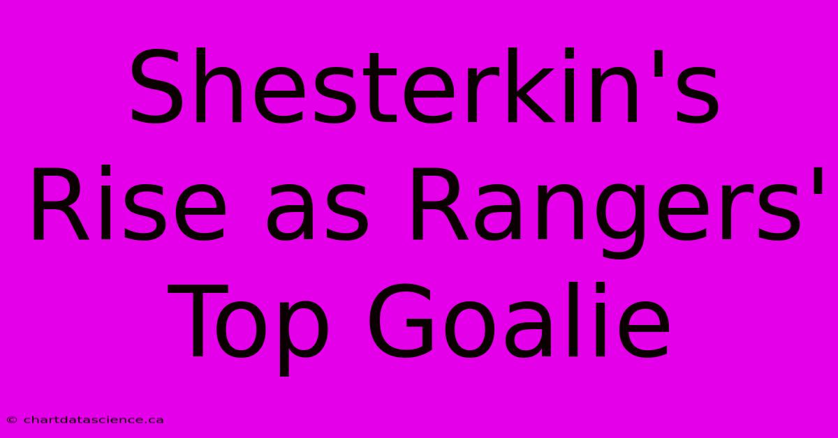 Shesterkin's Rise As Rangers' Top Goalie