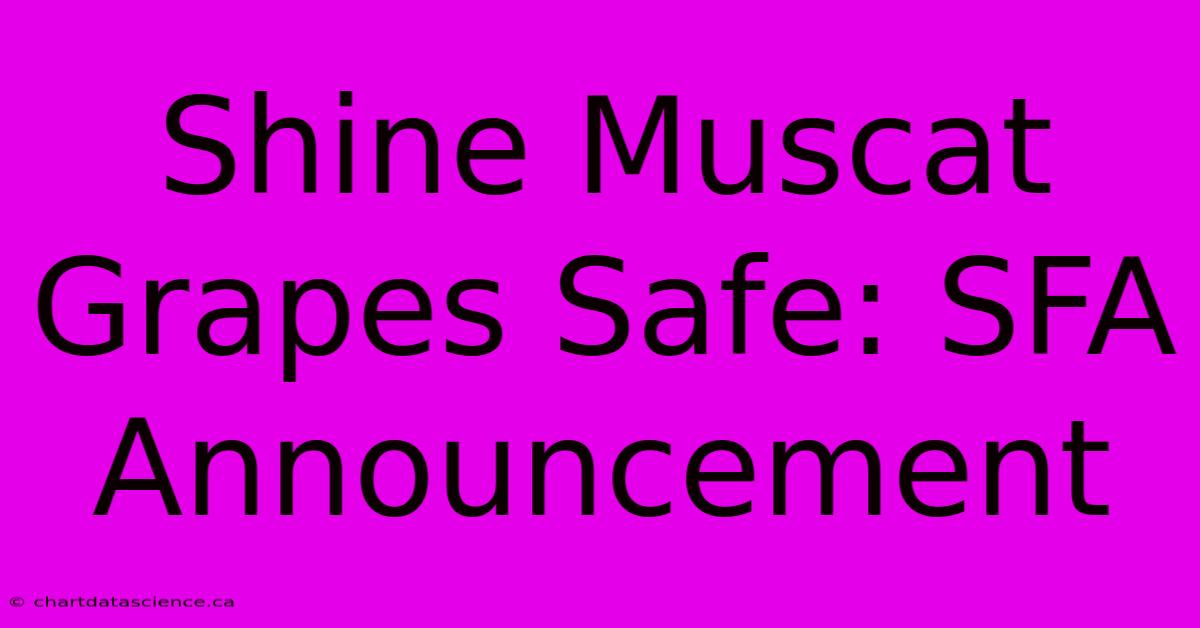 Shine Muscat Grapes Safe: SFA Announcement