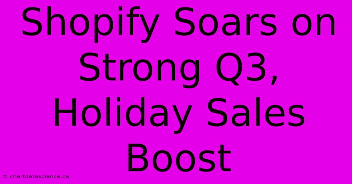 Shopify Soars On Strong Q3, Holiday Sales Boost