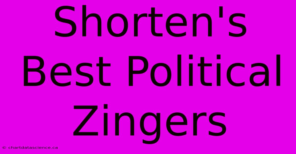 Shorten's Best Political Zingers