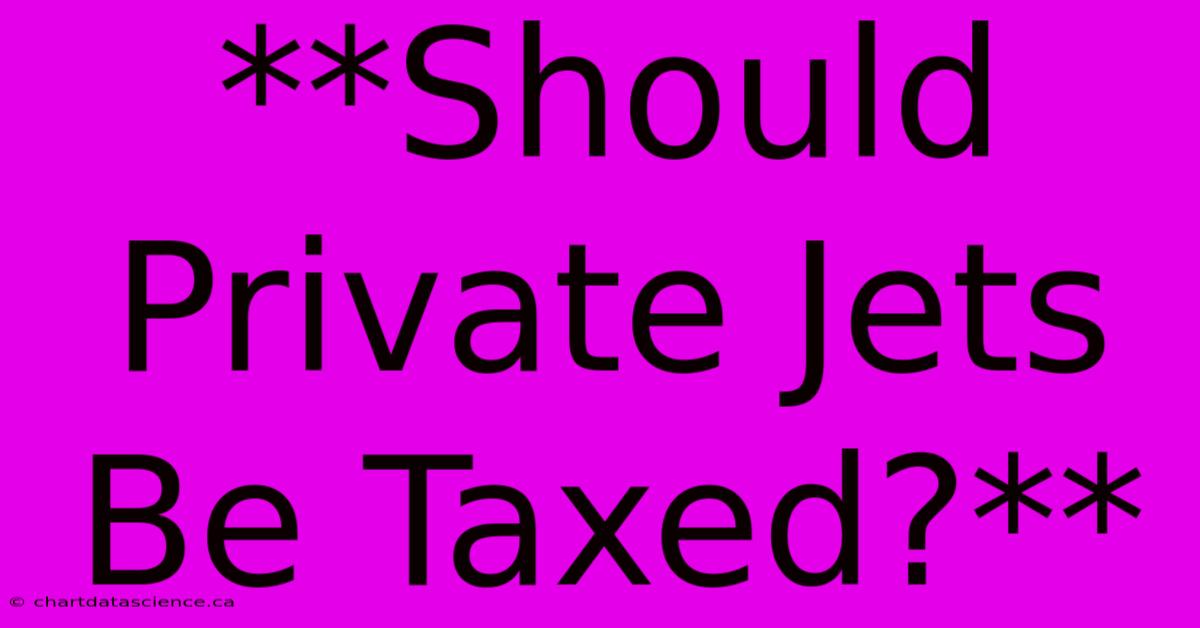 **Should Private Jets Be Taxed?**