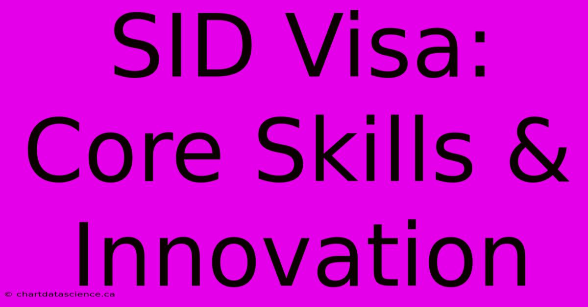 SID Visa: Core Skills & Innovation