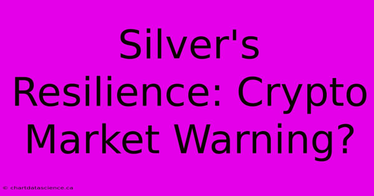 Silver's Resilience: Crypto Market Warning?