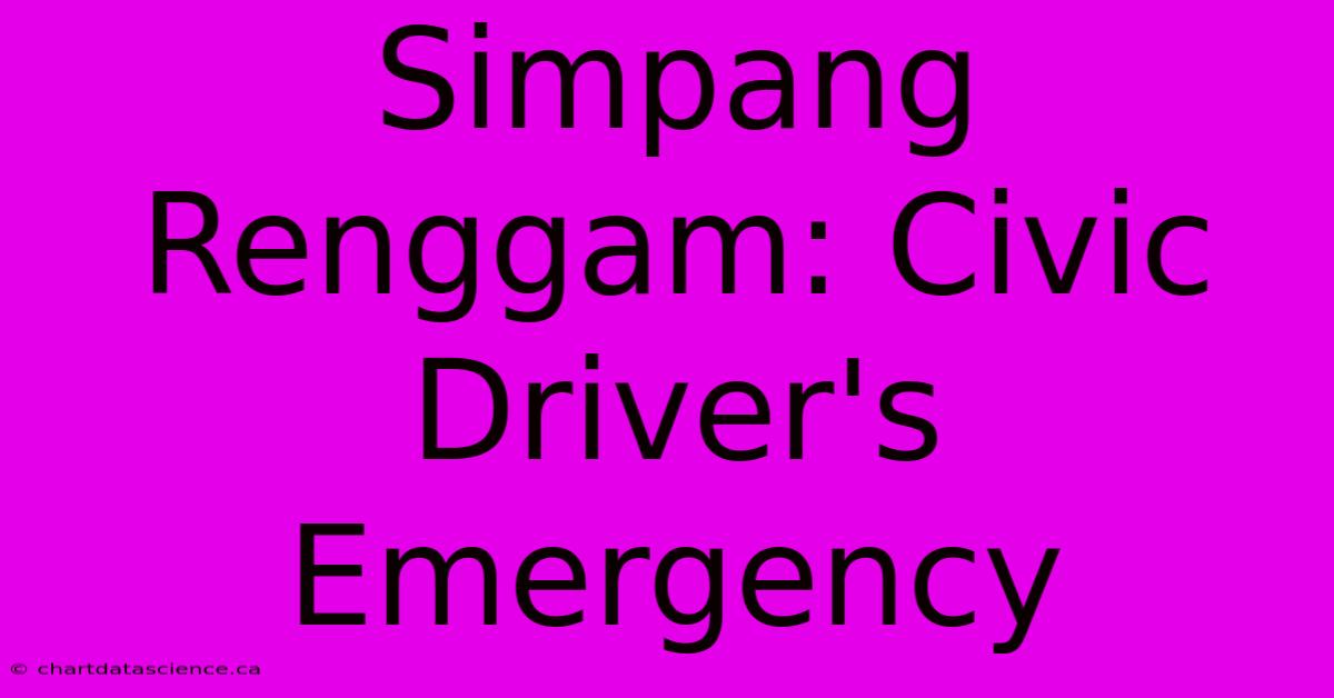 Simpang Renggam: Civic Driver's Emergency