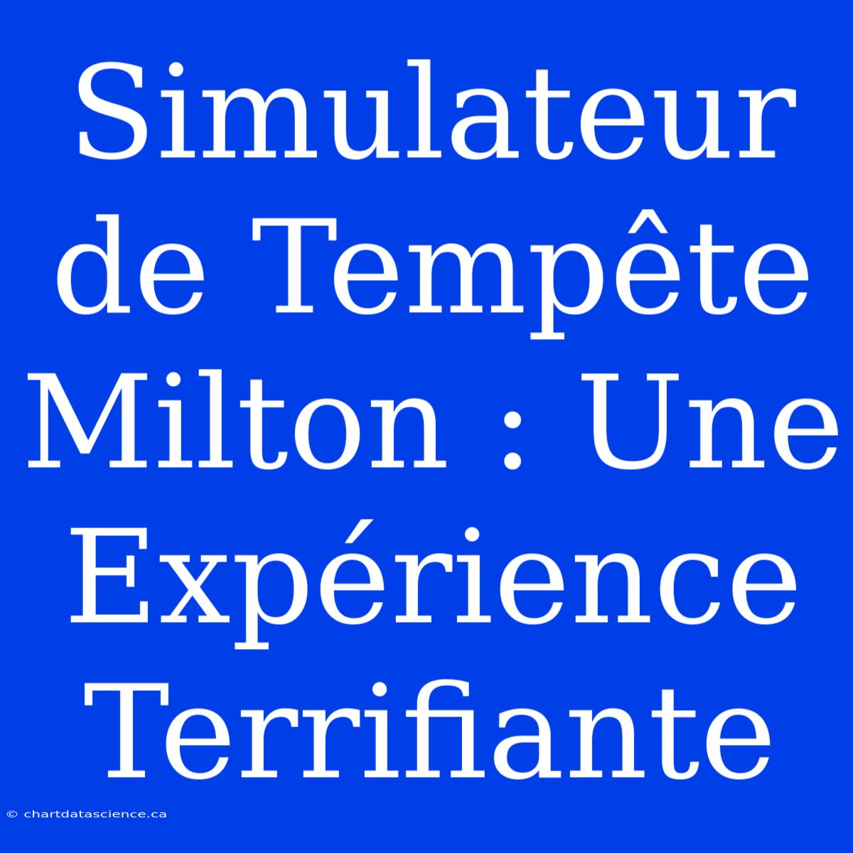 Simulateur De Tempête Milton : Une Expérience Terrifiante