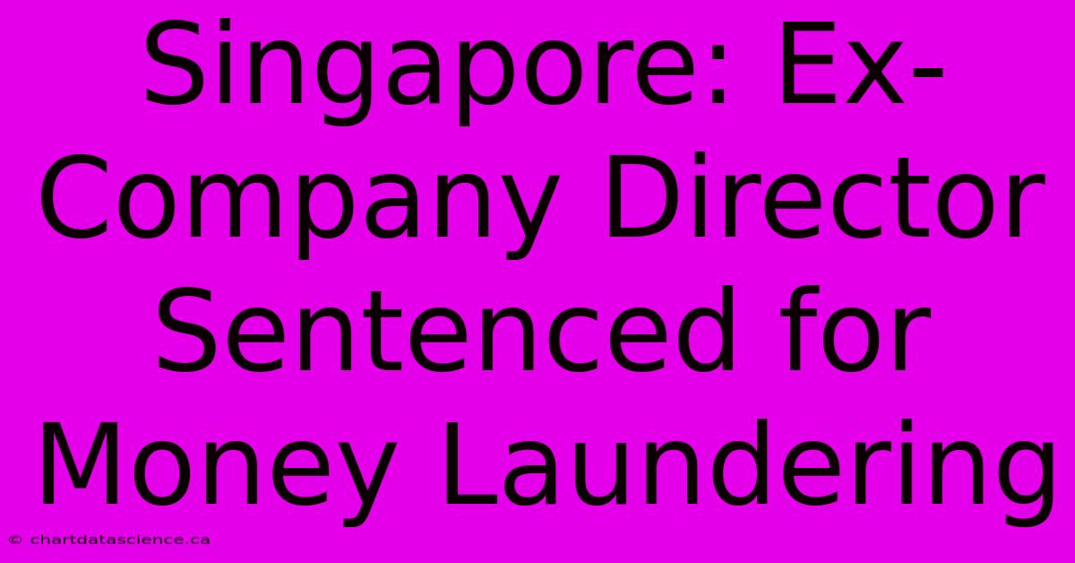 Singapore: Ex-Company Director Sentenced For Money Laundering