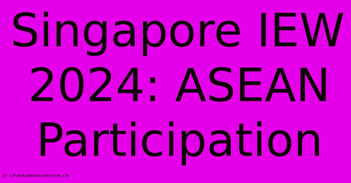 Singapore IEW 2024: ASEAN Participation