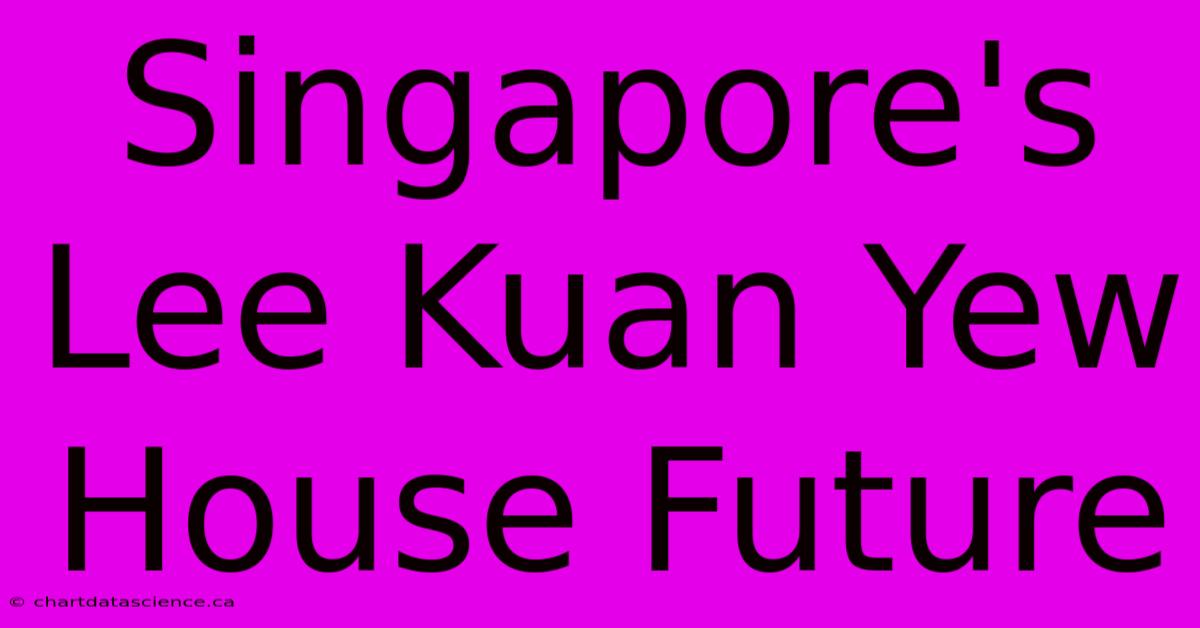 Singapore's Lee Kuan Yew House Future