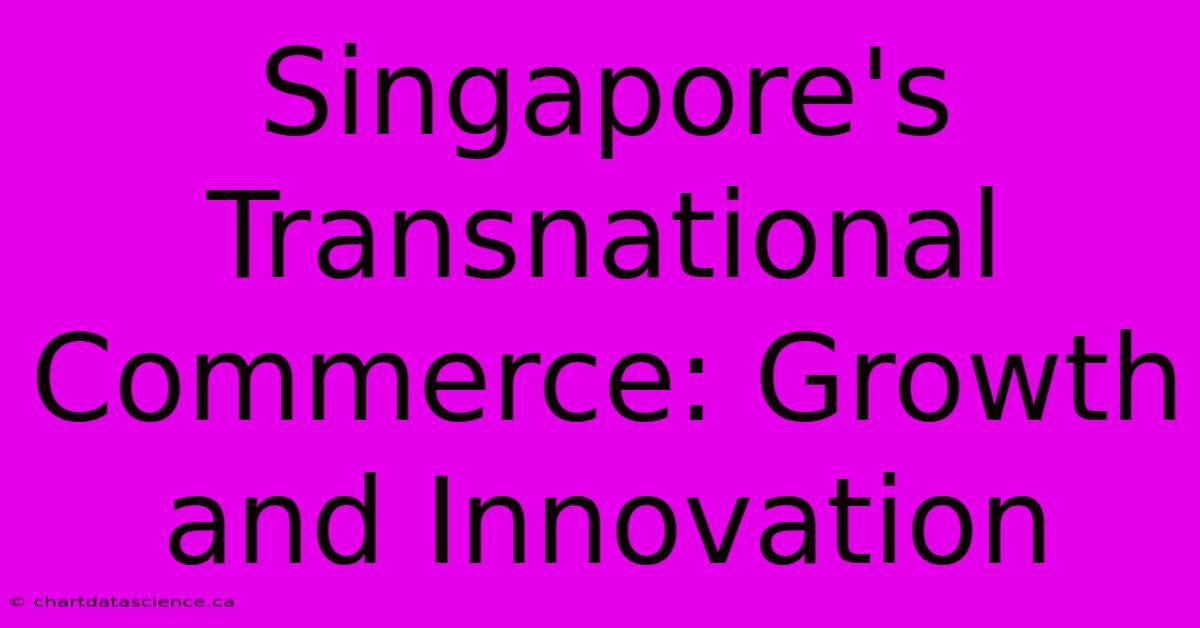 Singapore's Transnational Commerce: Growth And Innovation