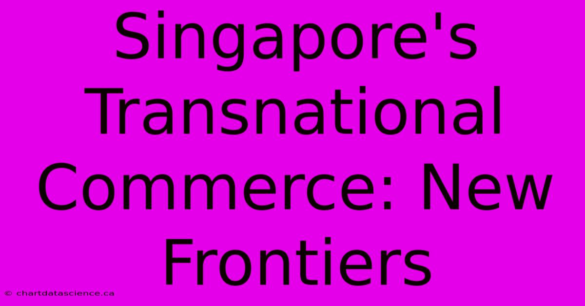 Singapore's Transnational Commerce: New Frontiers