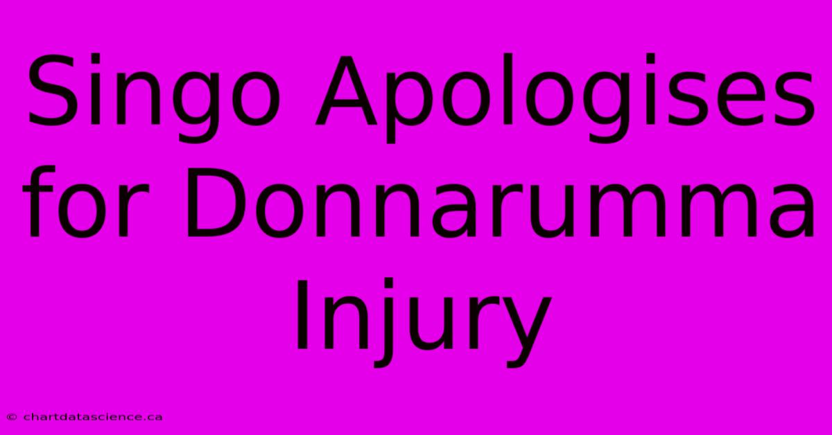 Singo Apologises For Donnarumma Injury