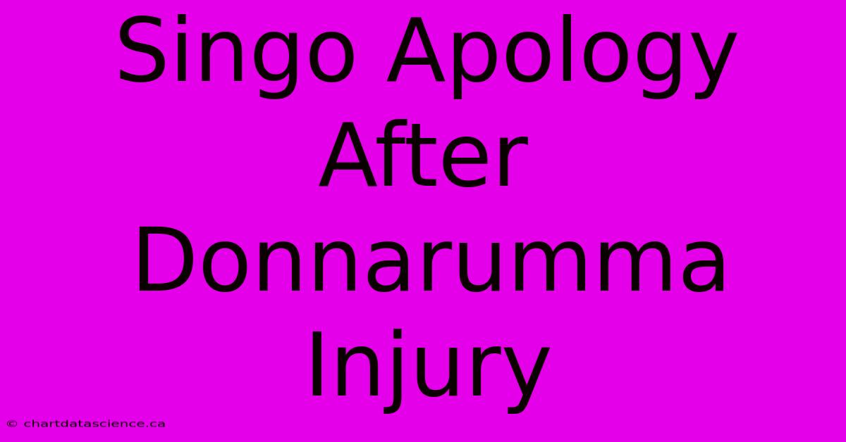 Singo Apology After Donnarumma Injury