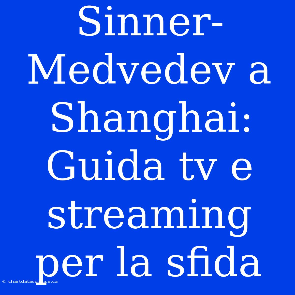 Sinner-Medvedev A Shanghai: Guida Tv E Streaming Per La Sfida