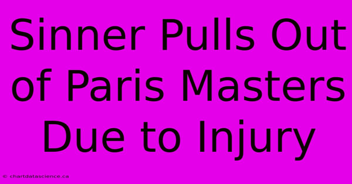 Sinner Pulls Out Of Paris Masters Due To Injury