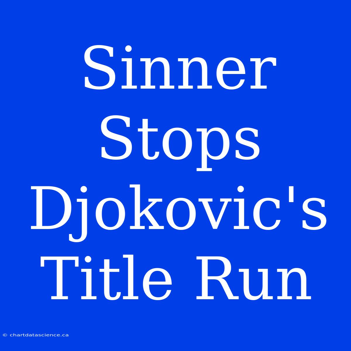 Sinner Stops Djokovic's Title Run