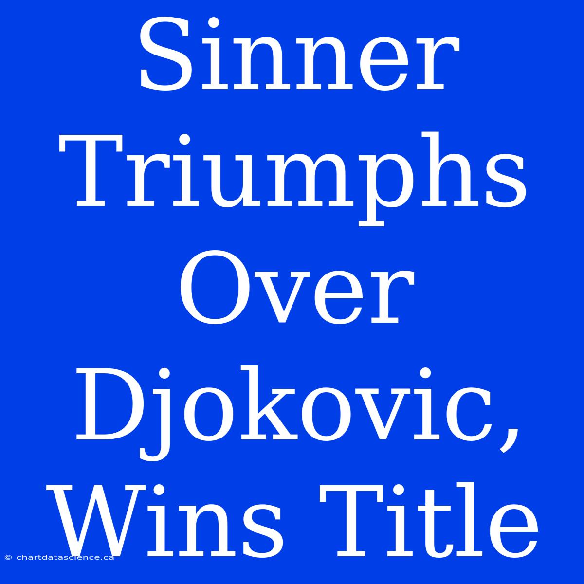 Sinner Triumphs Over Djokovic, Wins Title