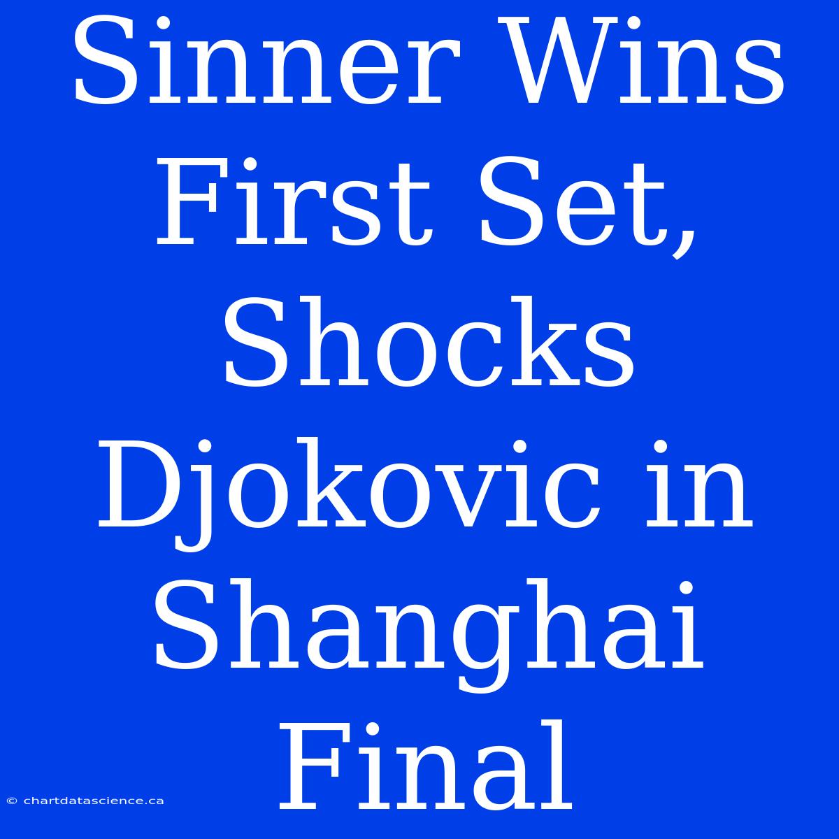 Sinner Wins First Set, Shocks Djokovic In Shanghai Final