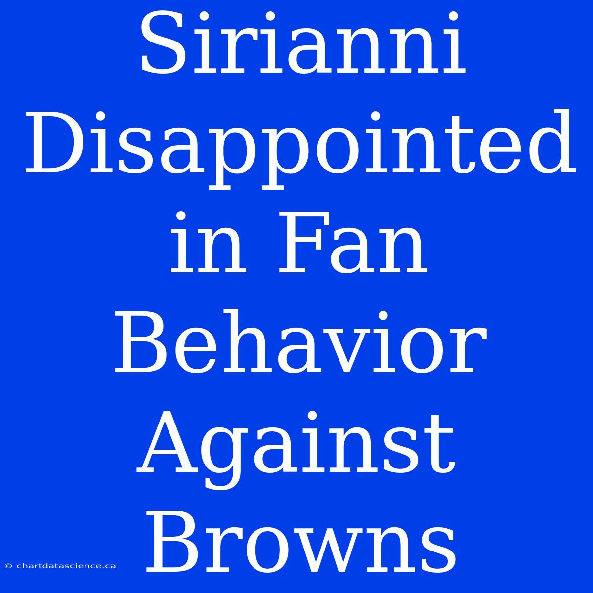 Sirianni Disappointed In Fan Behavior Against Browns